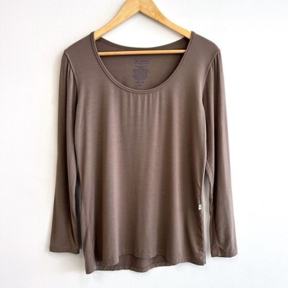 Kickee Pants Women’s XL Bamboo Modal Olive Army Green Long Sleeve Shirt Top